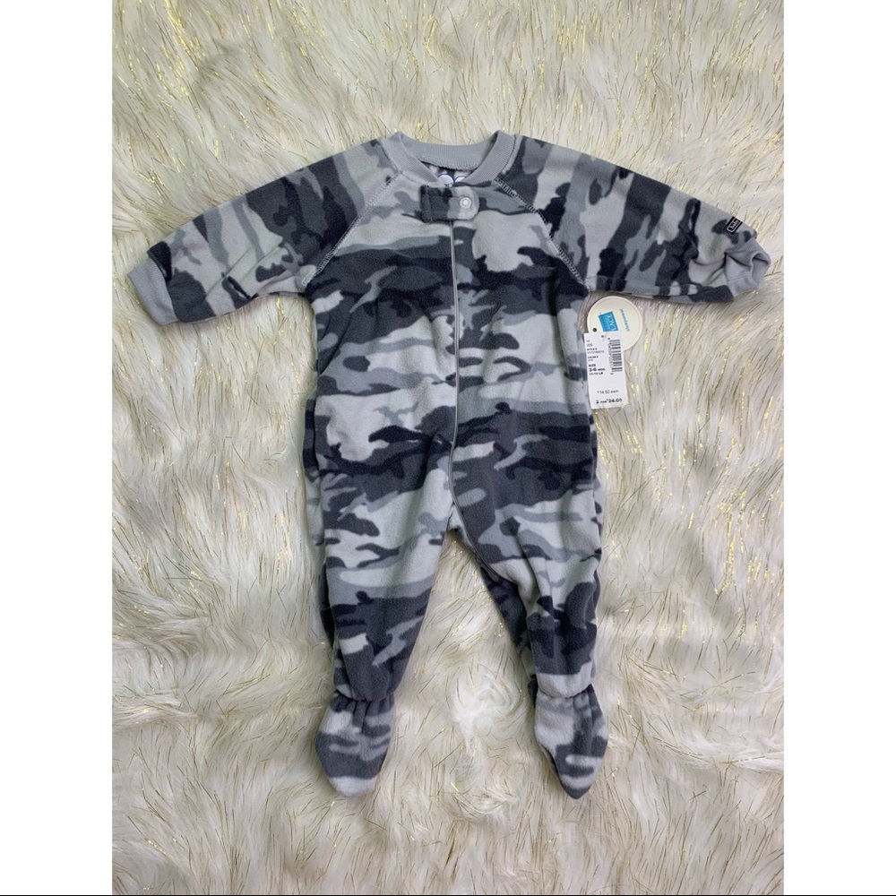The Children’s Place - Camo Fleece Footed Onesie